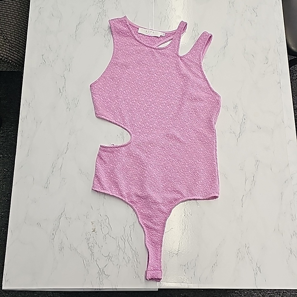 ASTR The Label Dixon Bodysuit Electric Pink Large